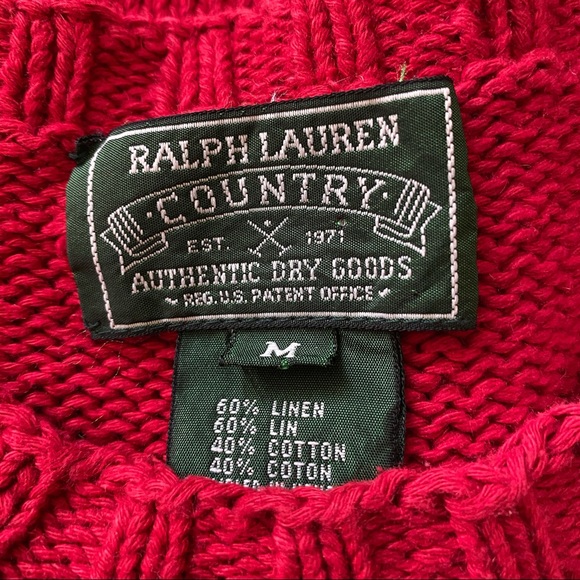 ‘RARE’ POLO BEAR Ski Bear Hand Knit Sweater SZ M - Picture 5 of 6